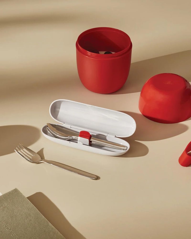 Alessi SA04S3 G Food Ã  porter Travel cutlery set. Case in thermoplastic resin, grey - Image 4